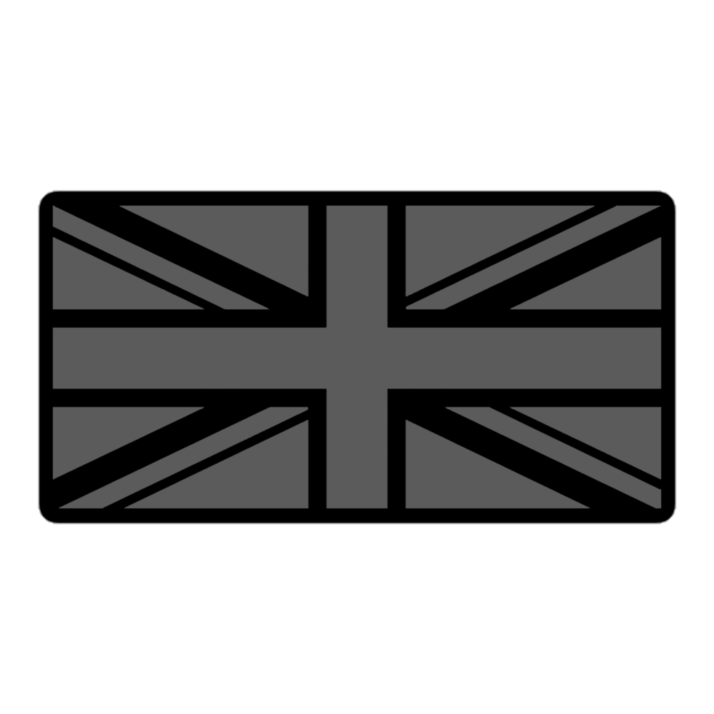 UNION FLAG (Grey) Vinyl Sticker from Achilles – Achilles Tactical