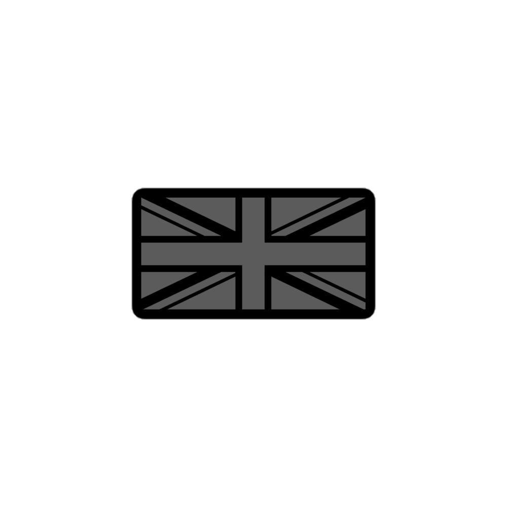 UNION FLAG (Grey) Vinyl Sticker from Achilles – Achilles Tactical